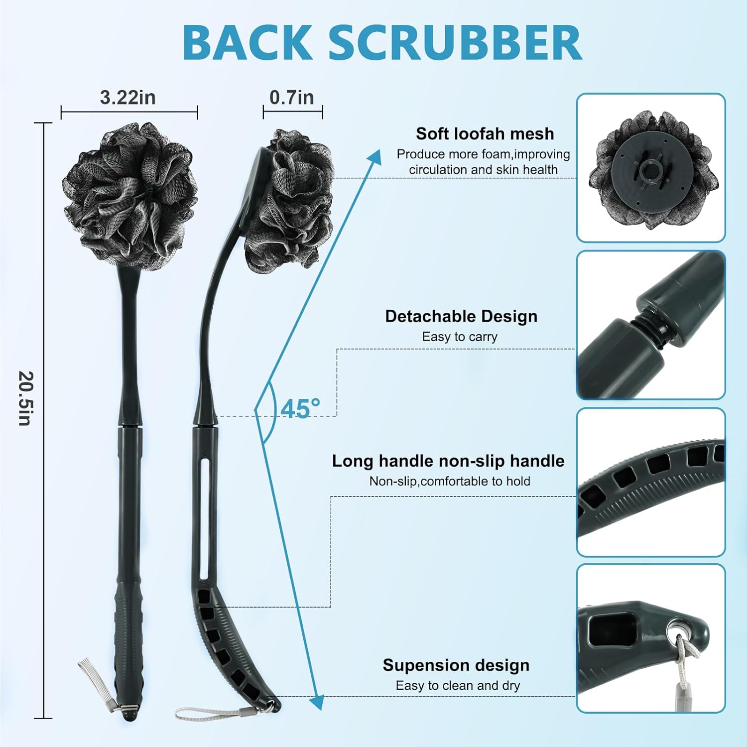 Loofah with Handle, 20.5