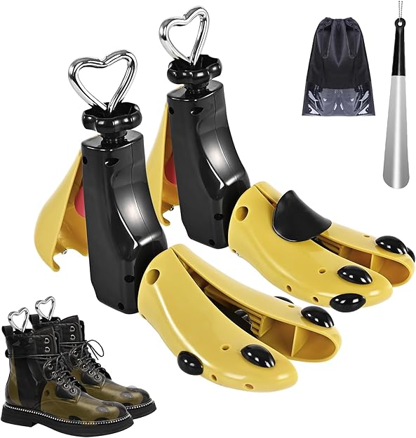 UHIAGREE Shoe Stretcher Women Men, Boot Stretcher Women, Adjustable Unisex Boot Wide Feet (Yellow Pack of 2 (For Wm