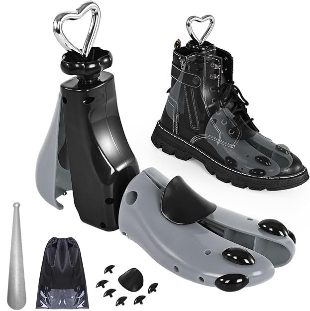 UHIAGREE Shoe Stretcher Women Men, Boot Stretcher Women, Adjustable Unisex Boot Wide Feet (Grey(For Wm