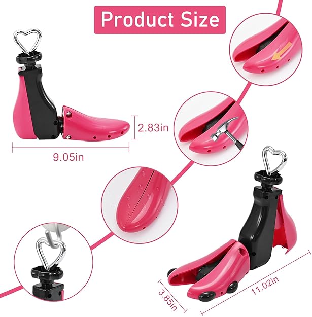 Shoe Stretcher Women Men, Boot Stretcher Women, Adjustable Unisex Boot Wide Feet Red (S(2 Pack for Women Size 6-11,men