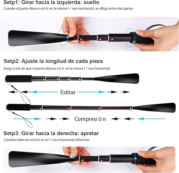 Calzador de Zapatos Largo, Calzador Retráctil de 37-94 cm, Calzador de Aluminio Para Hombres, Mujeres, Niños y Personas Mayores, Para todo tipo de Calzado