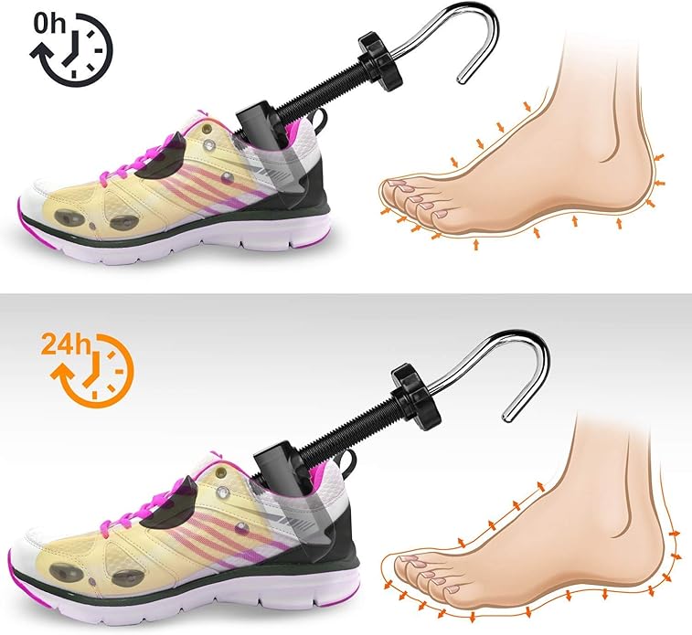 Estirador de Zapatos para Hombres y Mujeres, Expansor de Zapatos Ajustable en 4 Direcciones, Adecuado para Zapatos de Cuero, Zapatillas y Más (para tallas de hombre de EE. UU. 9.5-13.5)